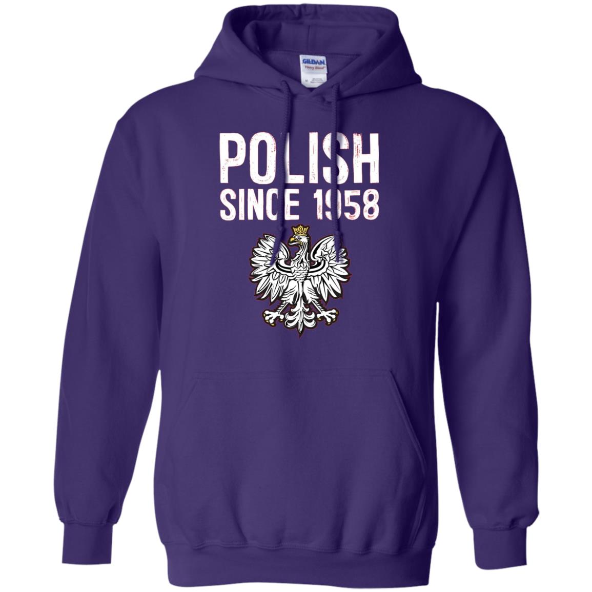60th Birthday T-shirt Polish Since 1958 Purple