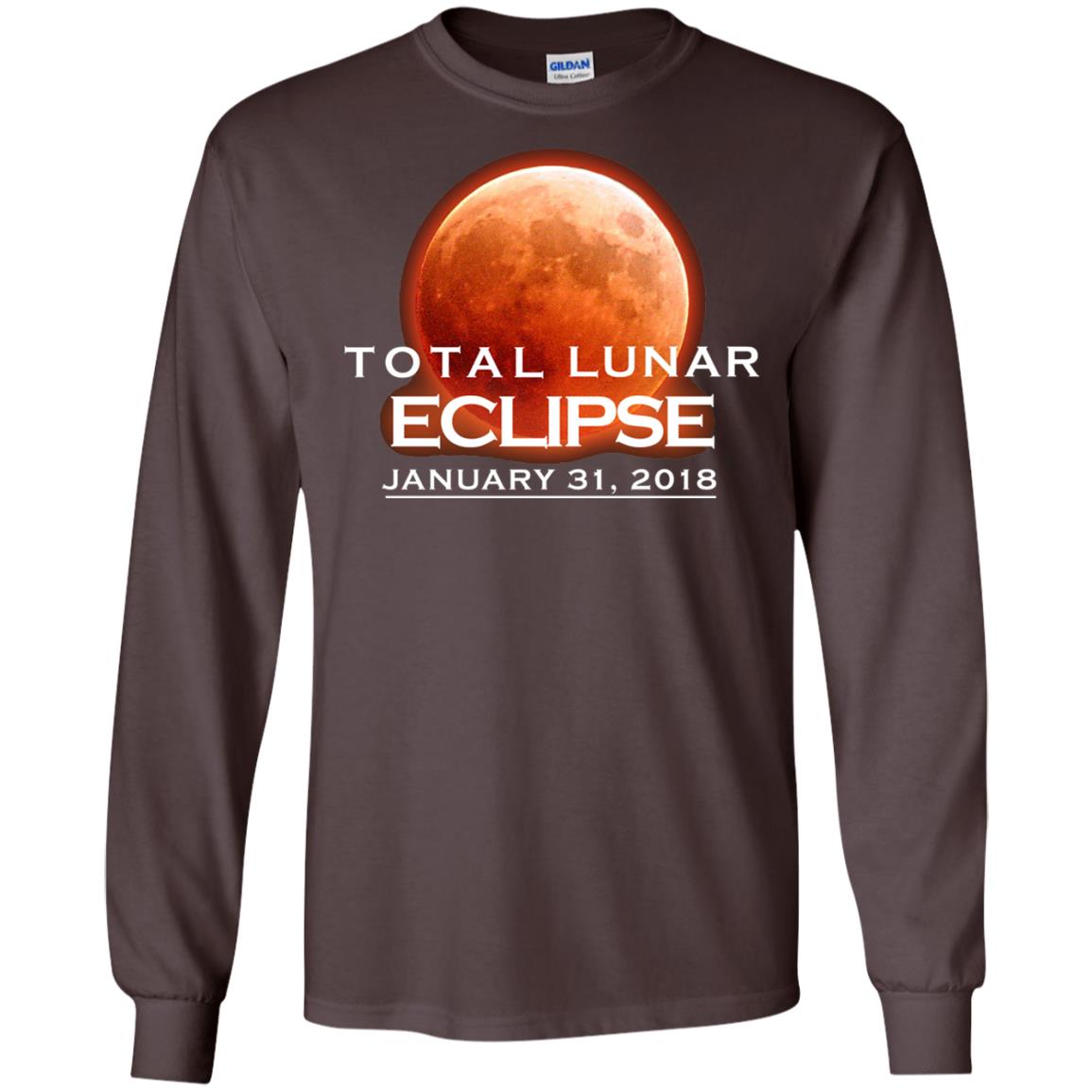 Lunar Eclipse T-shirt January 31, 2018 Graphic T-shirt Dark Chocolate