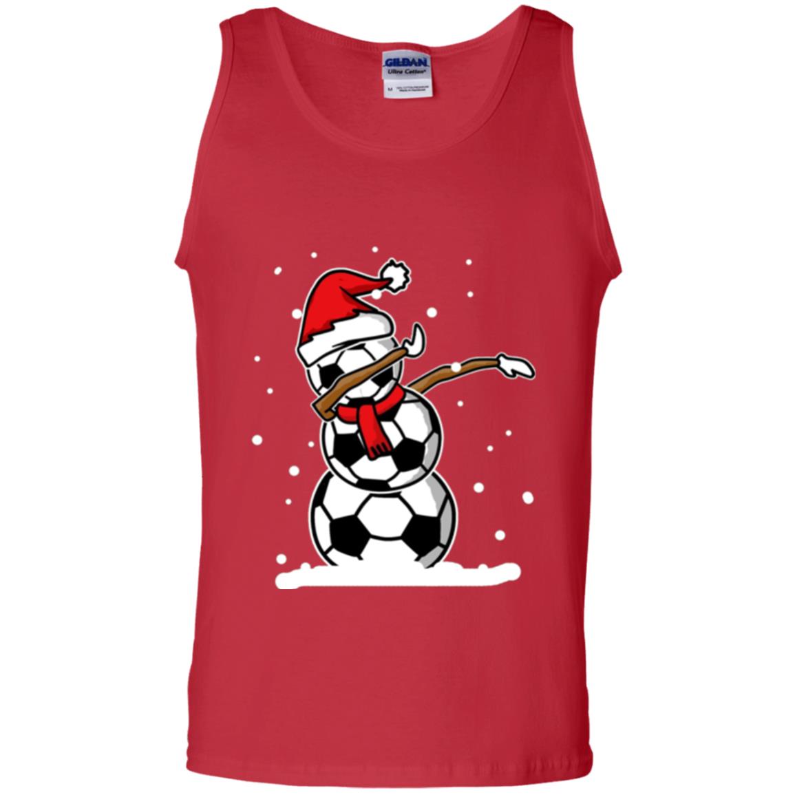 Christmas T-shirt Dabbing Snowman Ball Red