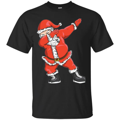 Funny Christmas T-shirt Dabbing Santa Claus Black