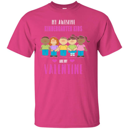Kindergarten Teacher T-shirt My Awesome Kindergarten Kids Heliconia