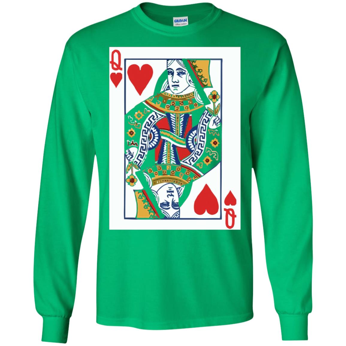 Valentines Day T-shirt Queen Of Hearts Cards Couple Irish Green