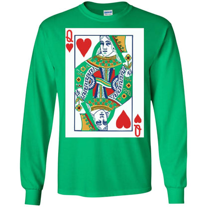 Valentines Day T-shirt Queen Of Hearts Cards Couple Irish Green