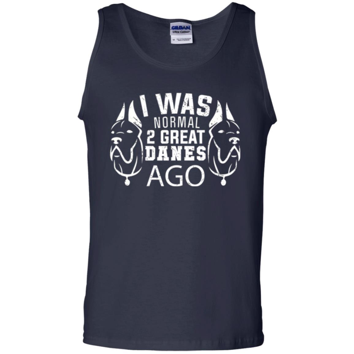 Dog Lover T-shirt I Was Normal 2 Great Danes Ago Navy