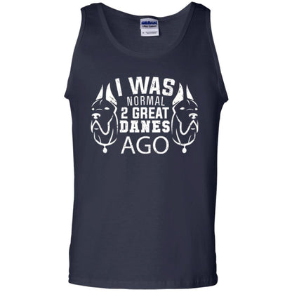 Dog Lover T-shirt I Was Normal 2 Great Danes Ago Navy