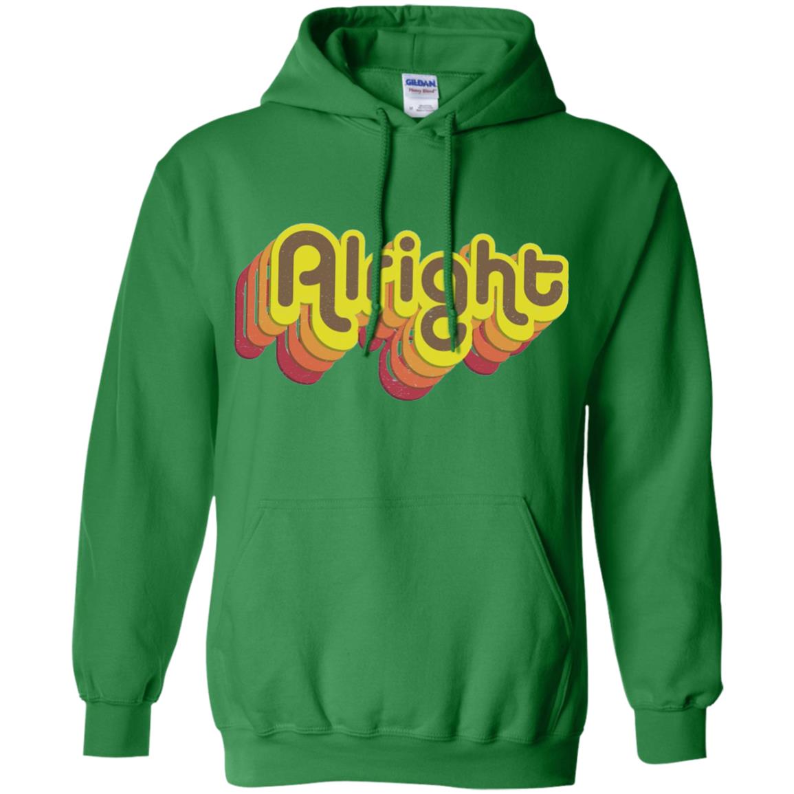 Alright Alright Shirt Funny Retro 70s Irish Green