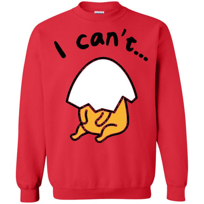 Film T-shirt Gudetama Lazy Egg I Can't Red