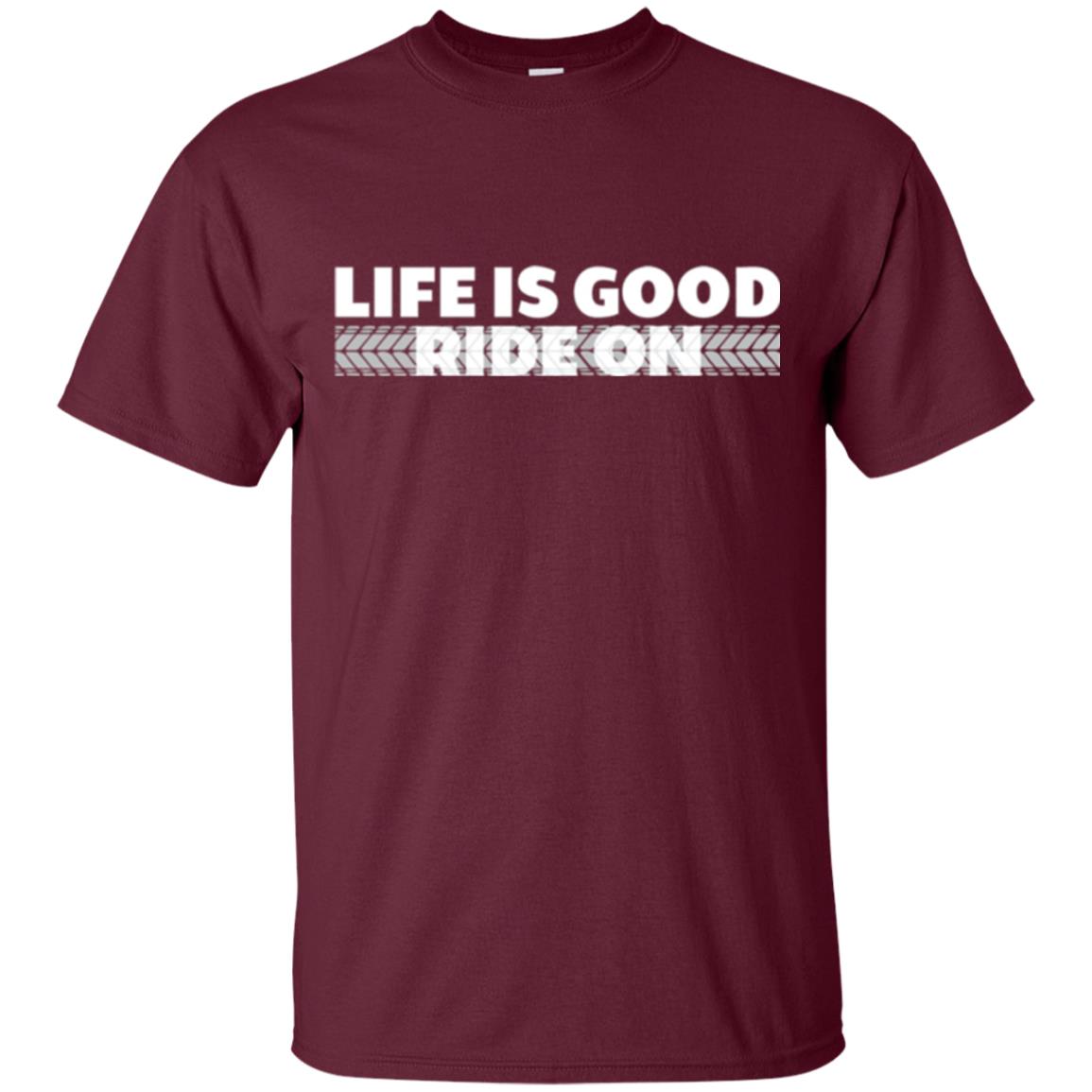 Life Is Good Ride On T-shirt Maroon