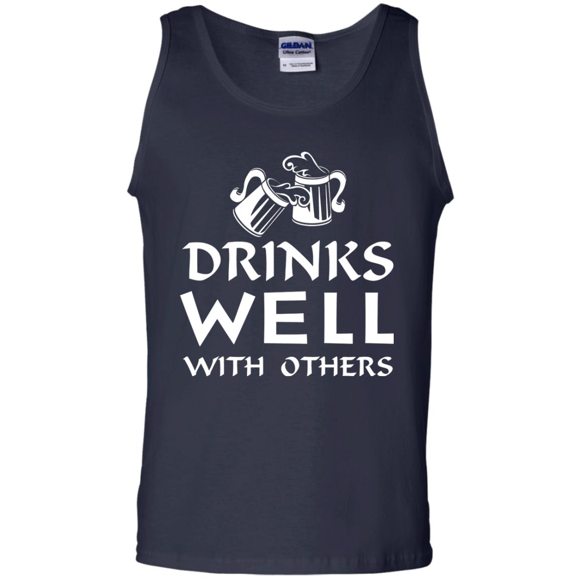 Drinks Well With Others St. Patrick_s Day T-shirt Navy