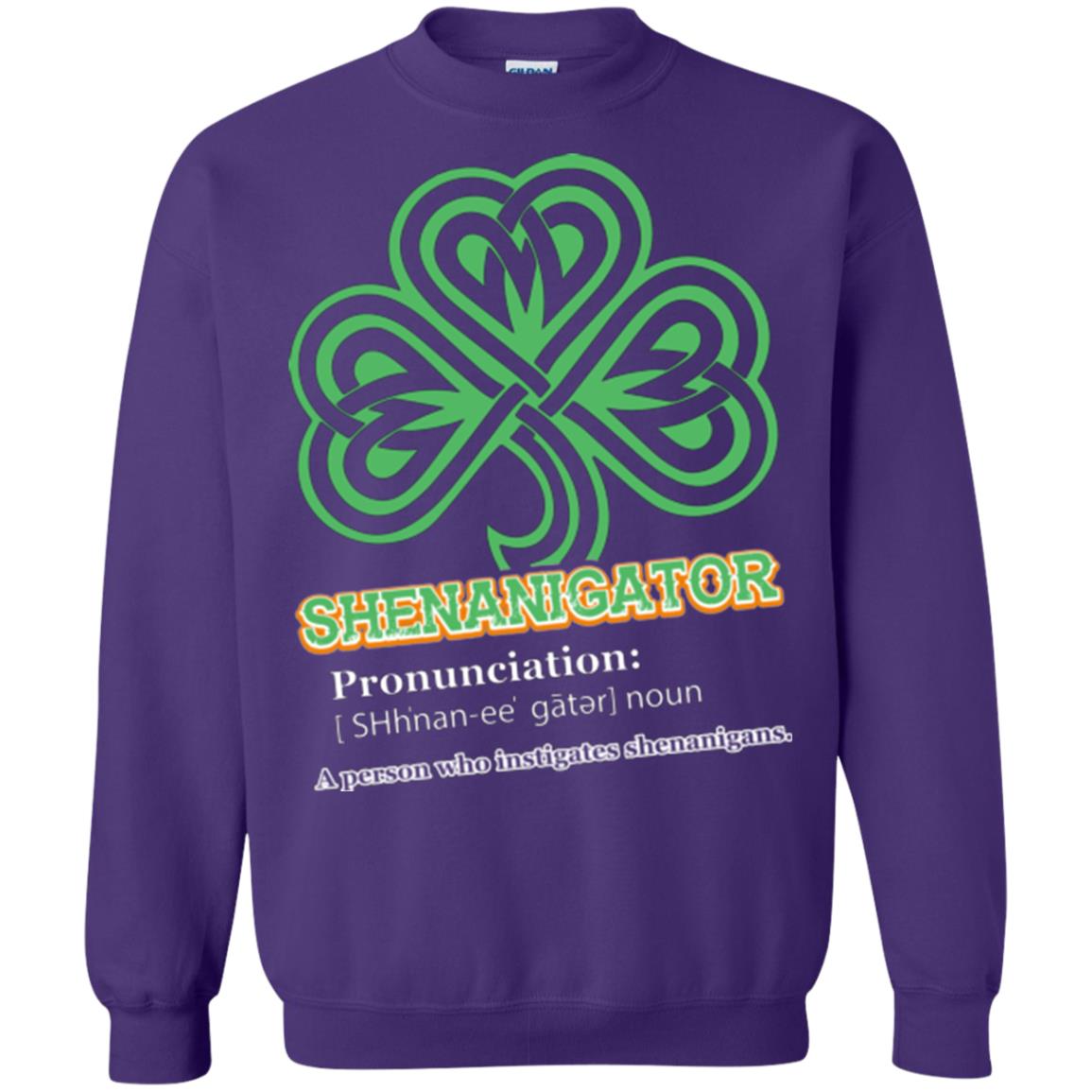 Saint Patrick's Day T-shirt Shenanigator A Person Who Instigates Shenanigans Purple