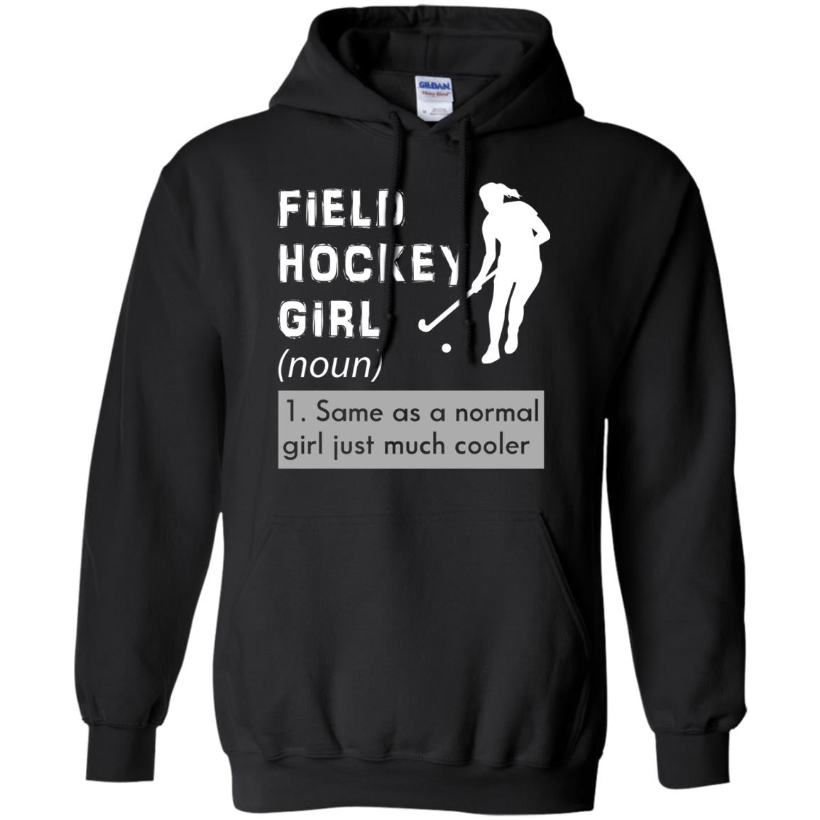 Field Hockey Girl Hockey Lover T-shirt Black