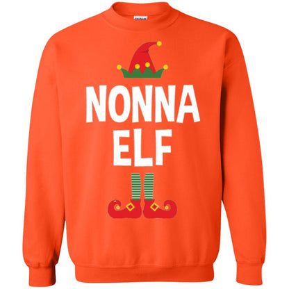 Christmas T-shirt Nonna Elf Christmas Pajamas Orange
