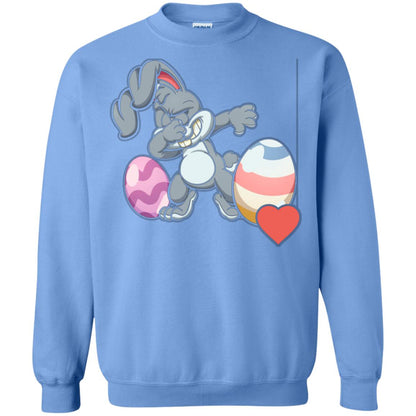 Easter Bunny Dabbing Gift Shirt Easter Holiday Carolina Blue
