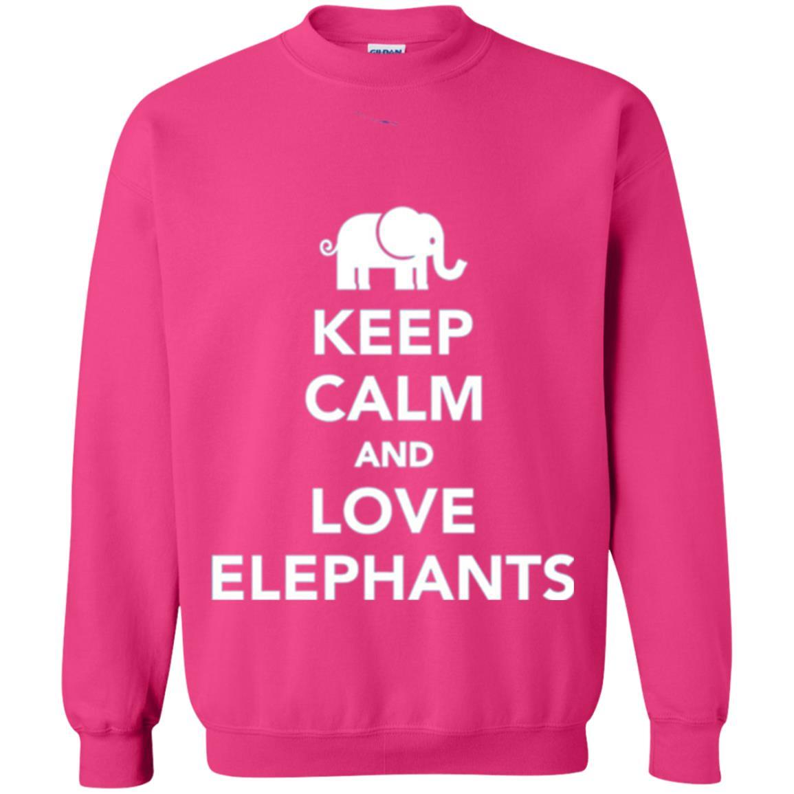 Elephant Lover T-shirt Keep Calm And Love Elephants T-shirt Heliconia