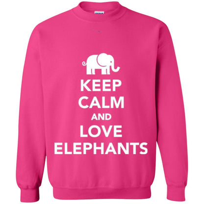 Elephant Lover T-shirt Keep Calm And Love Elephants T-shirt Heliconia