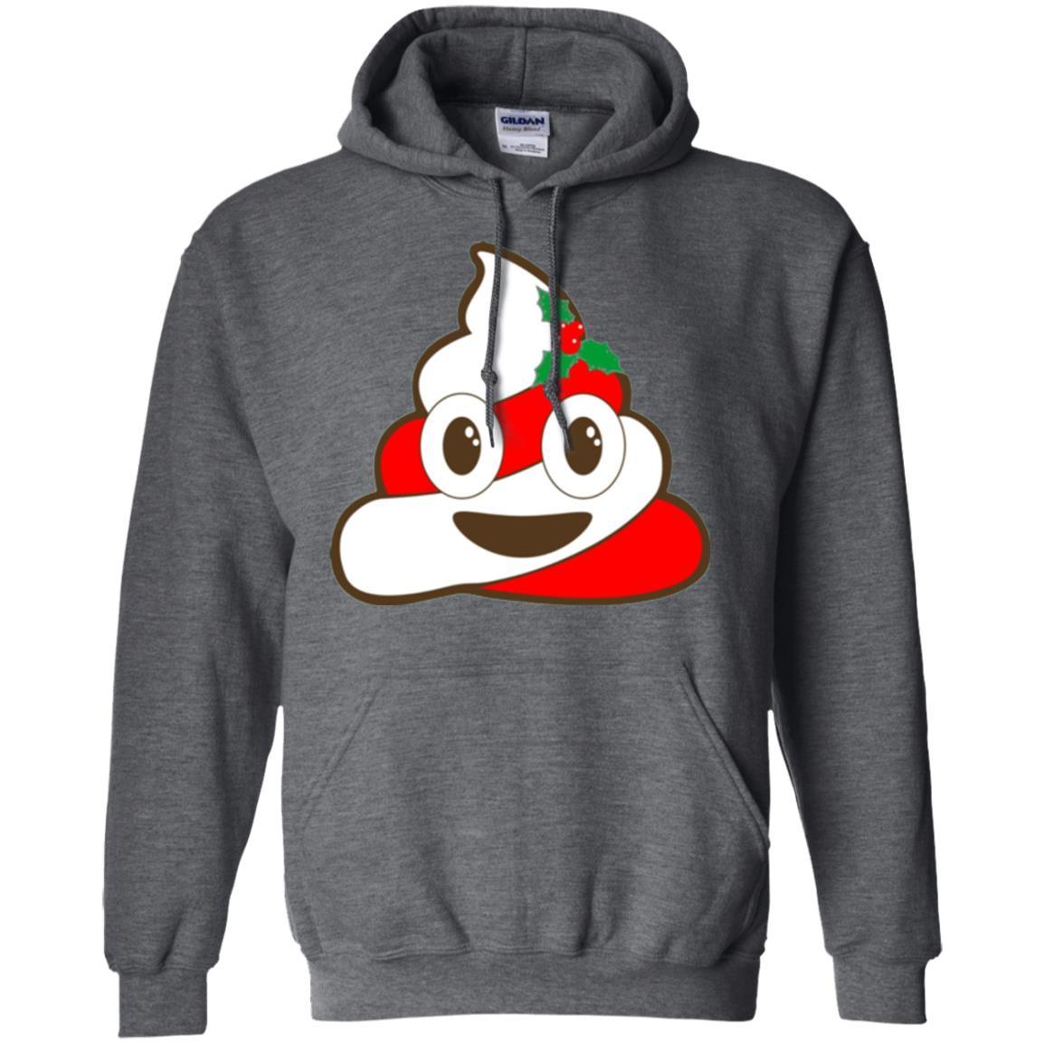 Funny Christmas T-shirt Poop Emojis Christmas Dark Heather