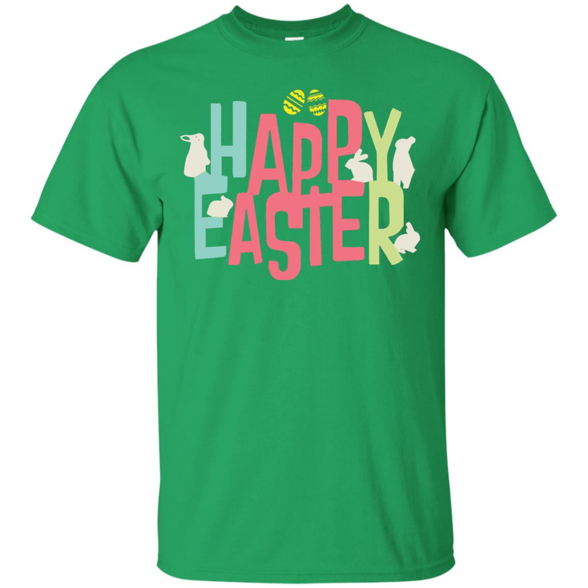 Happy Easter Eggs Bunny T-shirt Irish Green