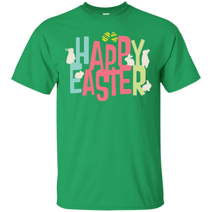 Happy Easter Eggs Bunny T-shirt Irish Green