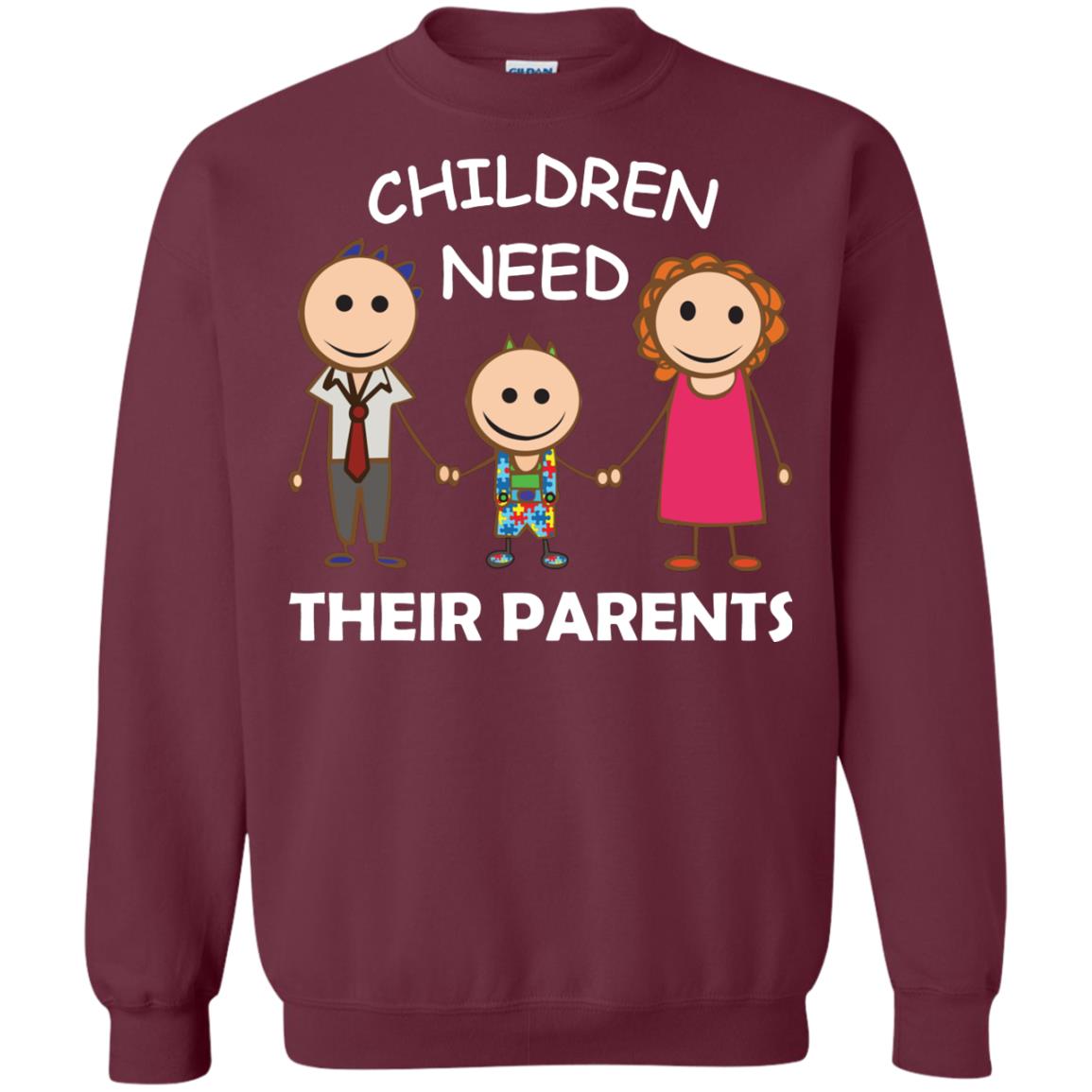 Children Need Their Parents End Separation Family Shirt Maroon