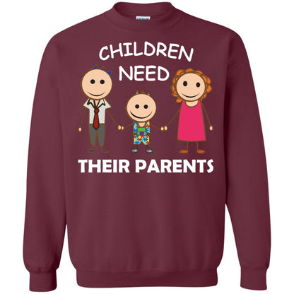 Children Need Their Parents End Separation Family Shirt Maroon