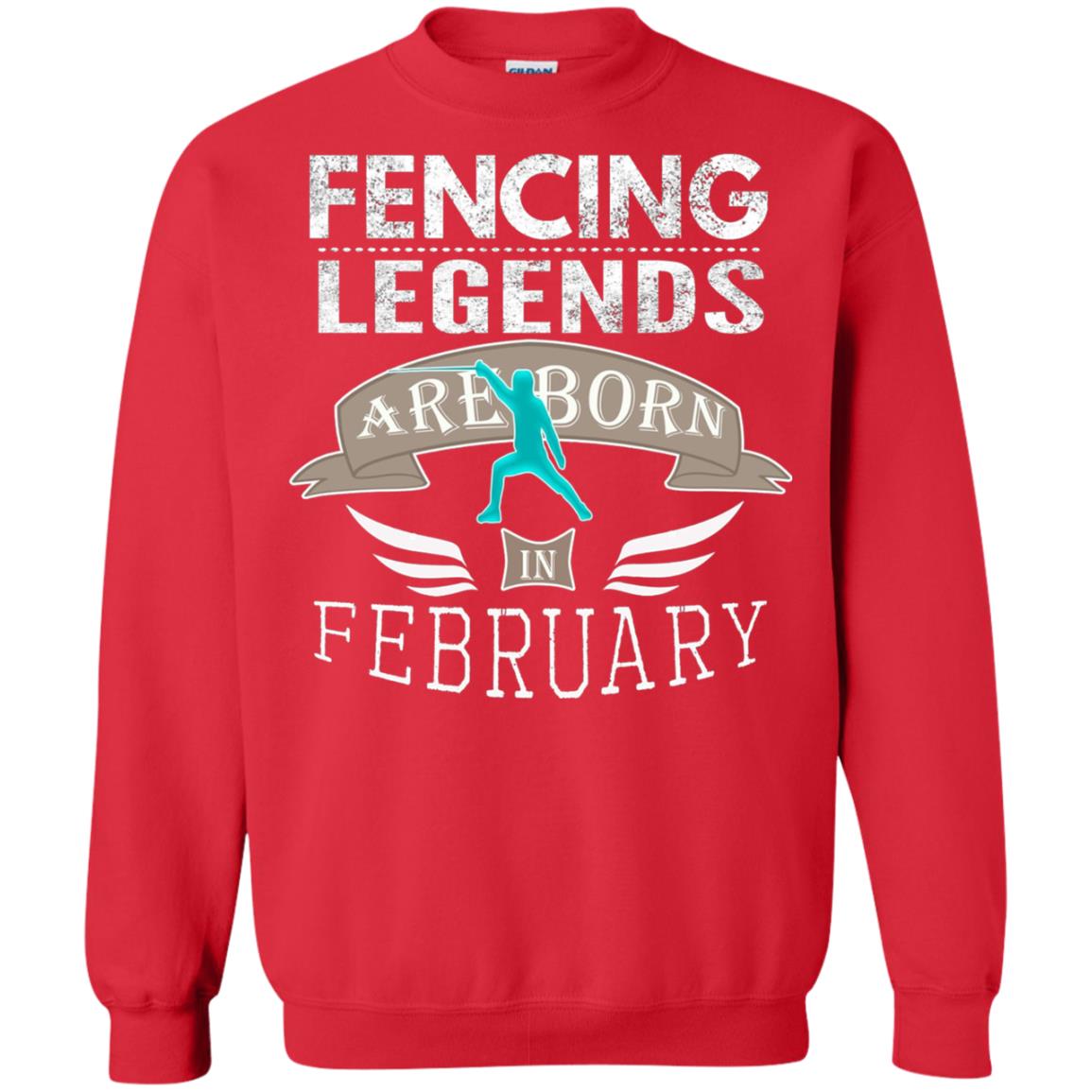 Fencing Legends Are Born In February Fencing Lover T-shirt Red