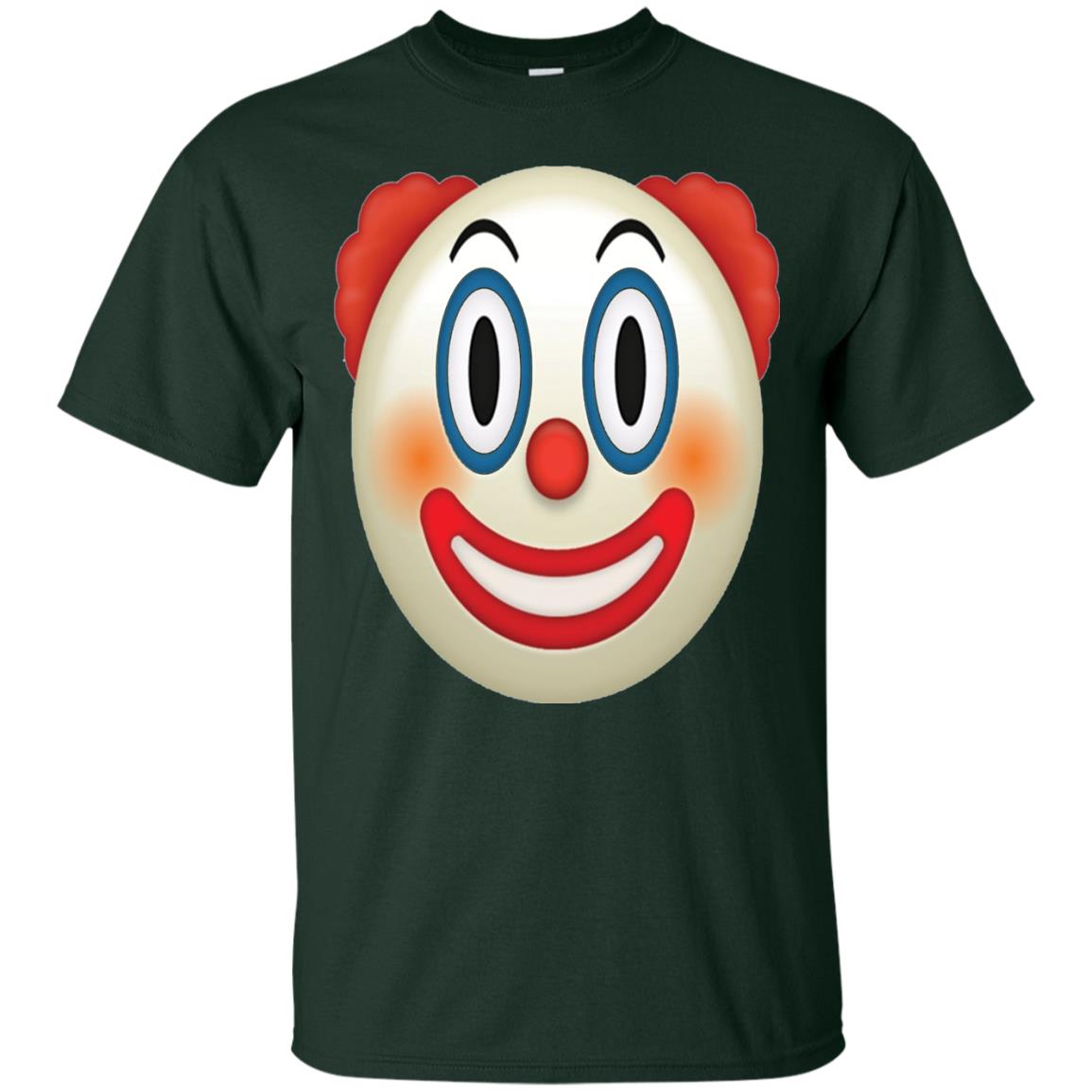 Red Nose Painted Face Happy Smile Emoji Clown T-shirt Forest