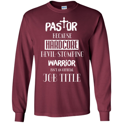 Pastor Because Hardcore Devil Stomping T-shirt Maroon