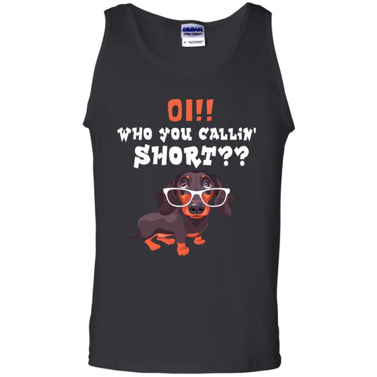 Oi Who You Calling Short Dachshund Gift Shirt Black