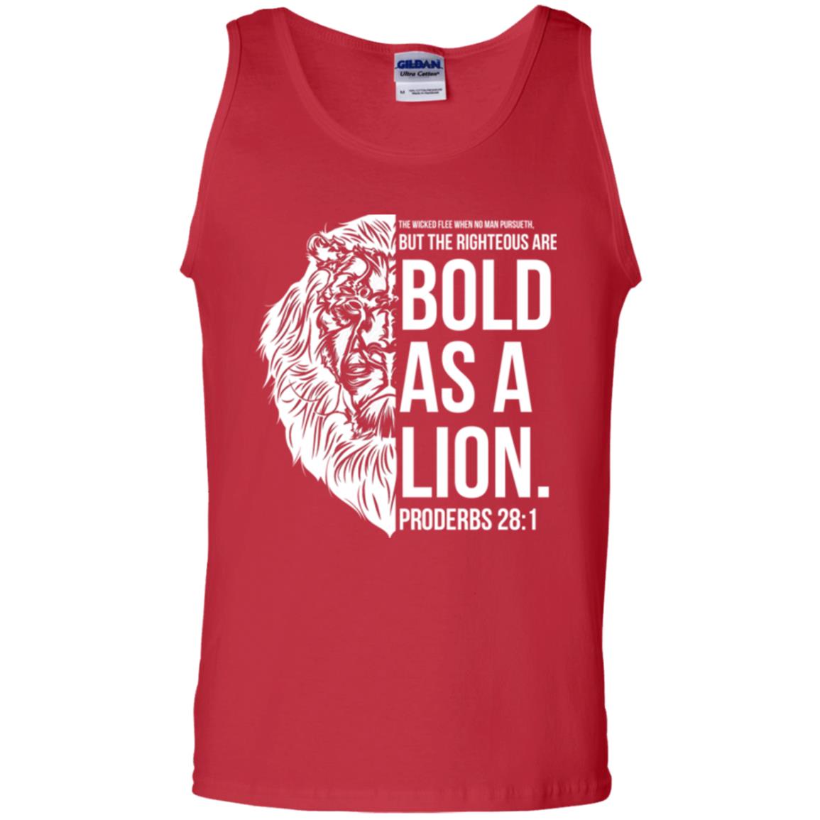 Christian T-shirt Bold As A Lion T-shirt Red