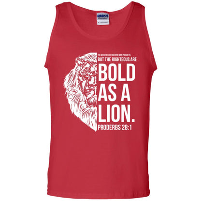 Christian T-shirt Bold As A Lion T-shirt Red