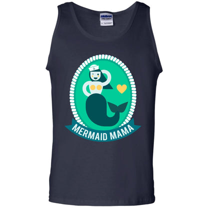 Mermaid Mama Cool Shirt For Grandma Love Mermaid Navy