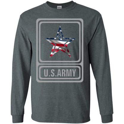 United States Army Original Us Flag T-shirt Dark Heather