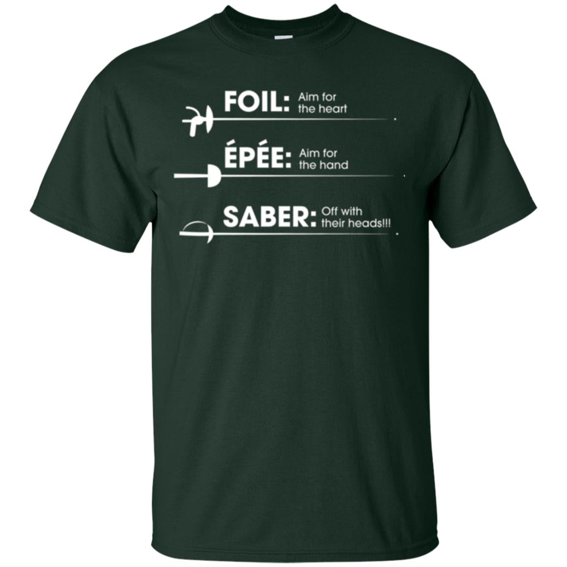 Fencing T-shirt Foil Saber Definition Forest