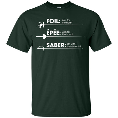 Fencing T-shirt Foil Saber Definition Forest