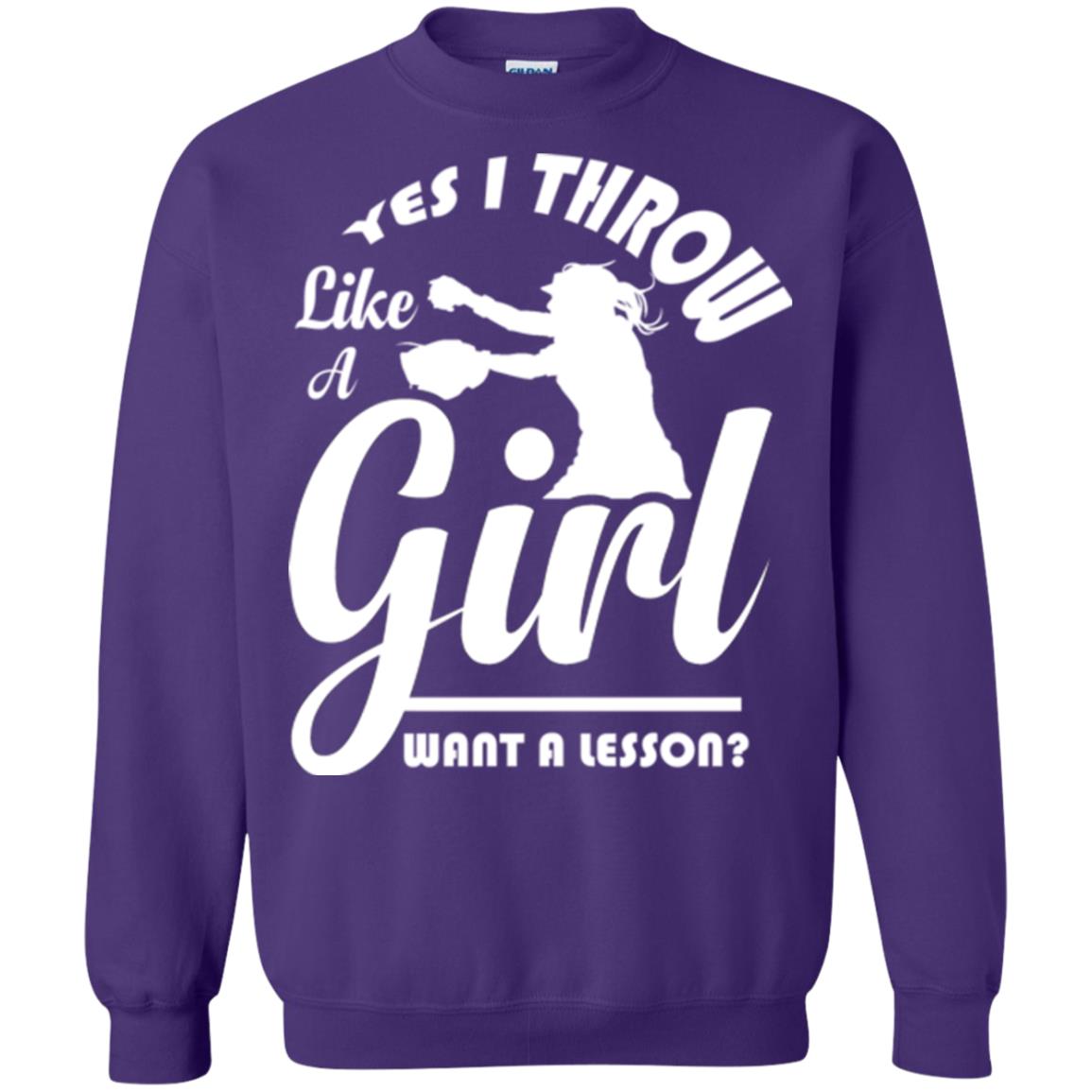 Softball T-shirt Yes I Throw Like A Girl Want A Lesson Purple