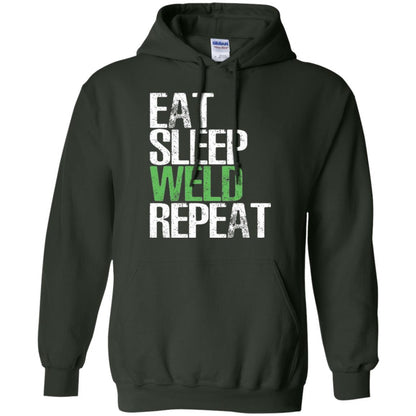 Welding T-shirt Eat Sleep Weld Repeat Forest Green