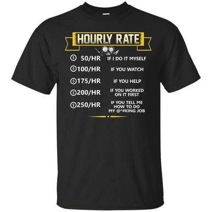 Hvac Tech Hourly Rate Shirt Black
