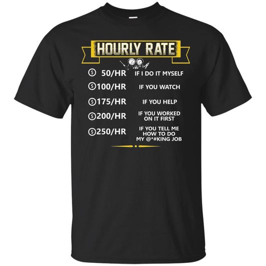 Hvac Tech Hourly Rate Shirt Black