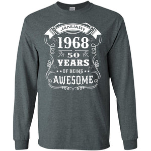 50th Birthday T-shirt Born In January 1968