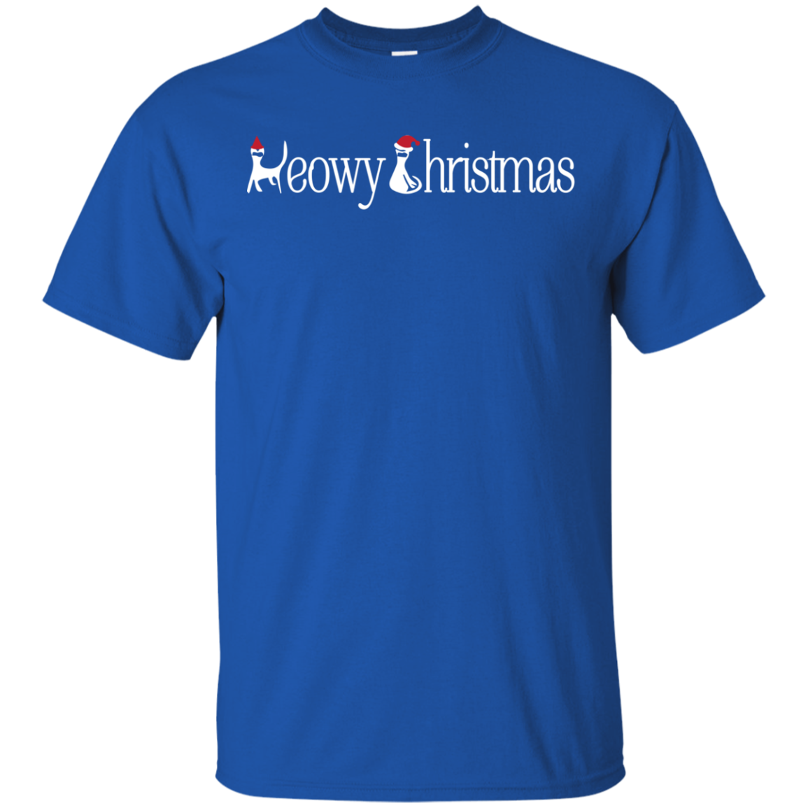 Christmas T-shirt Meowy Christmas Royal