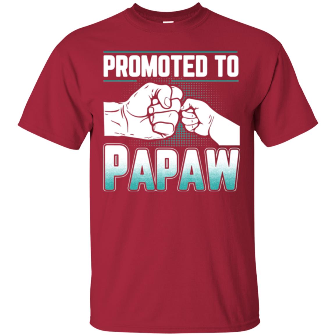 Promoted To Papaw Papa T-shirt Cardinal