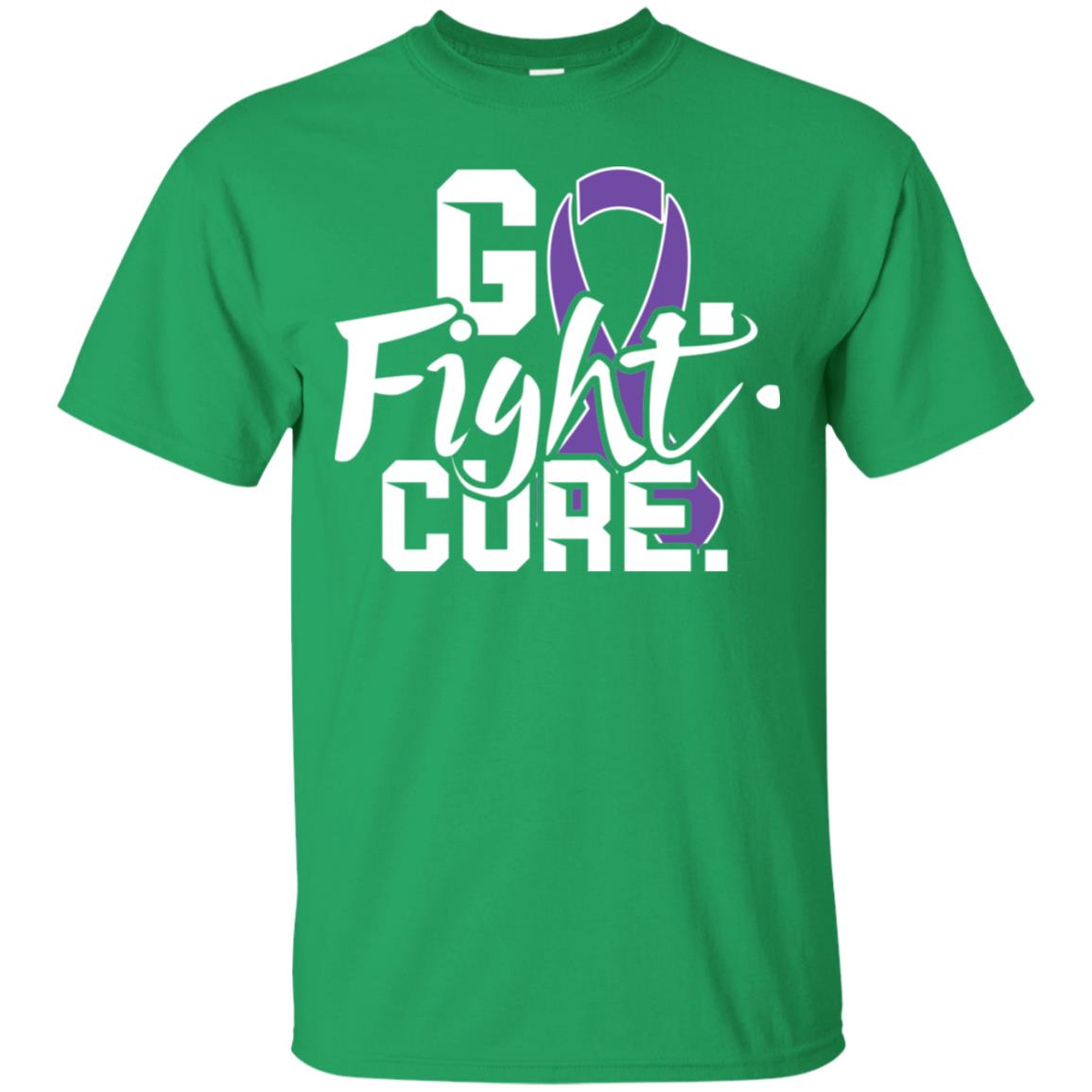Pancreatic Leiomyosarcoma Awareness Go Fight Cure Purple Ribbon Shirt Irish Green