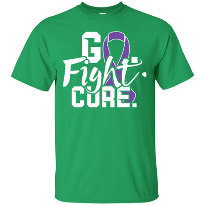 Pancreatic Leiomyosarcoma Awareness Go Fight Cure Purple Ribbon Shirt Irish Green