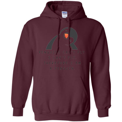 Penguins T-shirt Penguins Can't Fly I Can't Fly Maroon