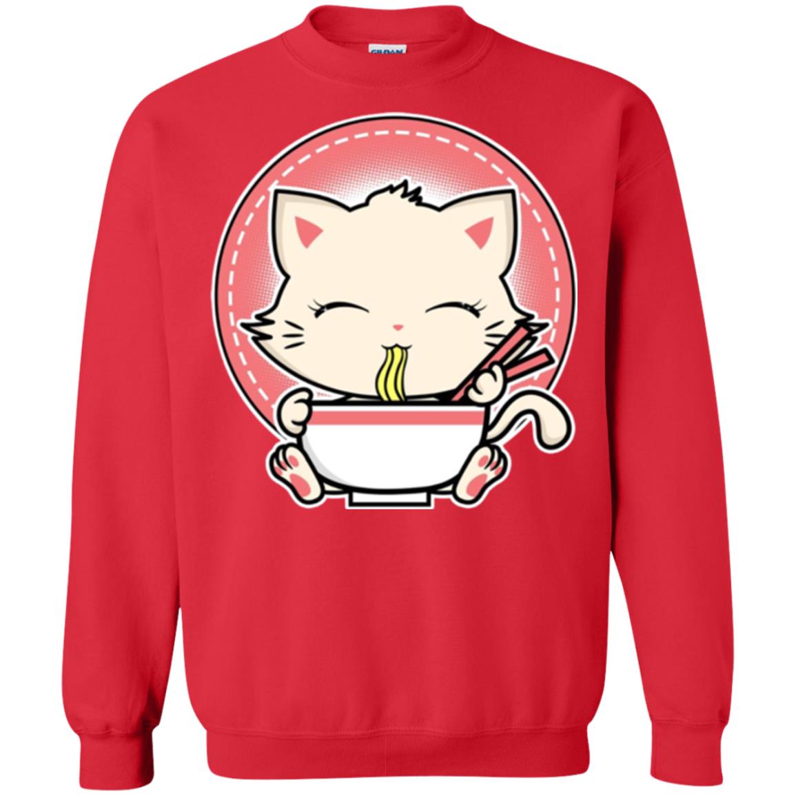 Kawaii Japanese Anime Cat Ramen T-shirt