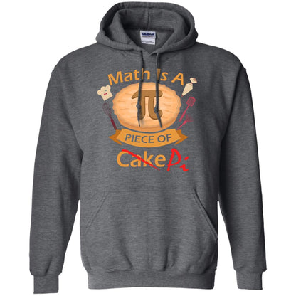 Math Is A Piece Of Pi Funny Pi Day T-shirt For Math Lover Dark Heather