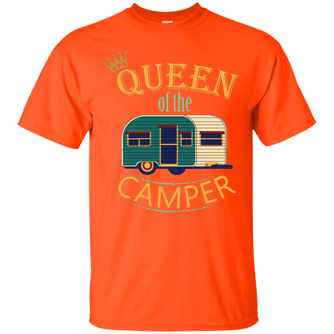Queen Of The Camper Camping Lover Shirt Orange