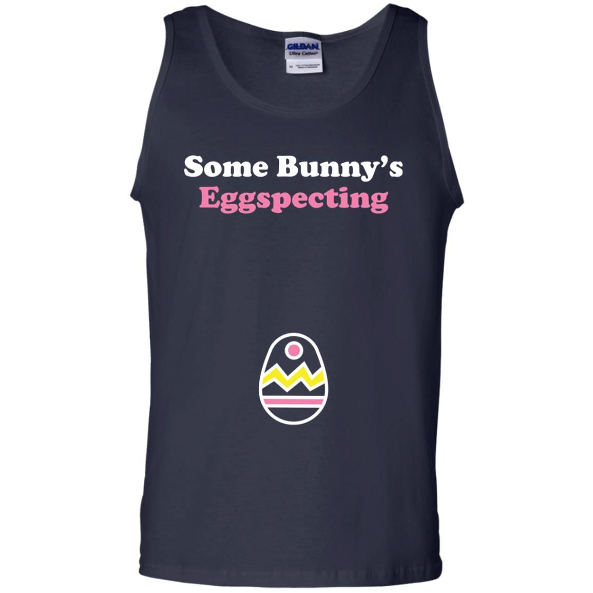 Easter Pregnant Shirt Some Bunnys Eggspecting Navy