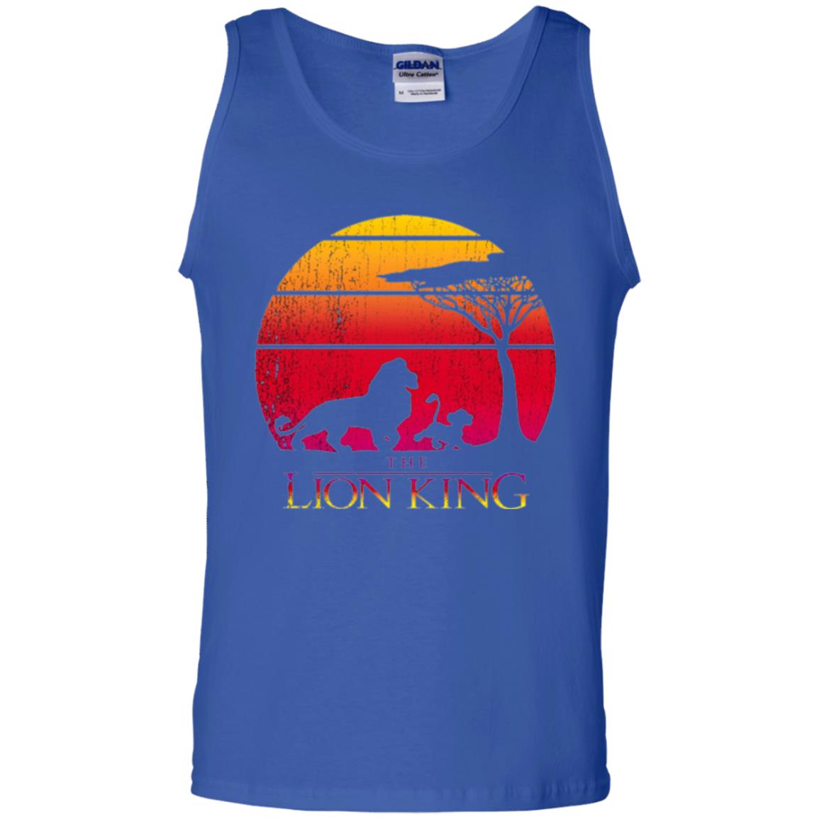 Cartoon T-shirt Lion King Vintage Sunset Royal