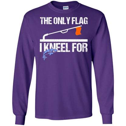 Fishing Lovers T-shirt The Only Flag I Kneel For Purple